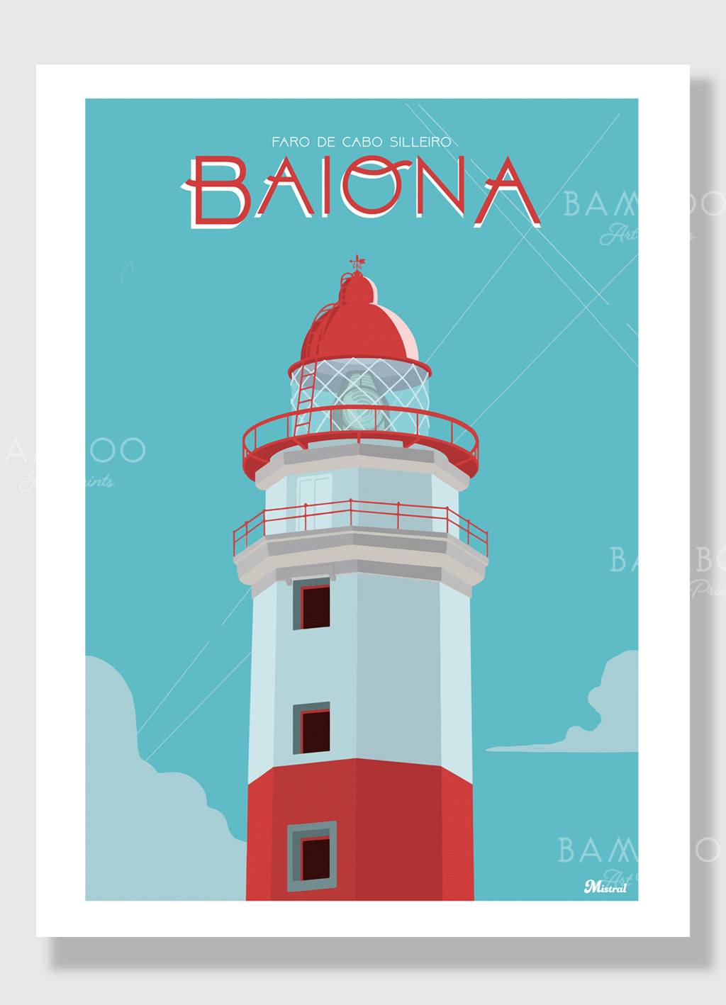 Mini Lámina Faro de Cabo Silleiro, Baiona