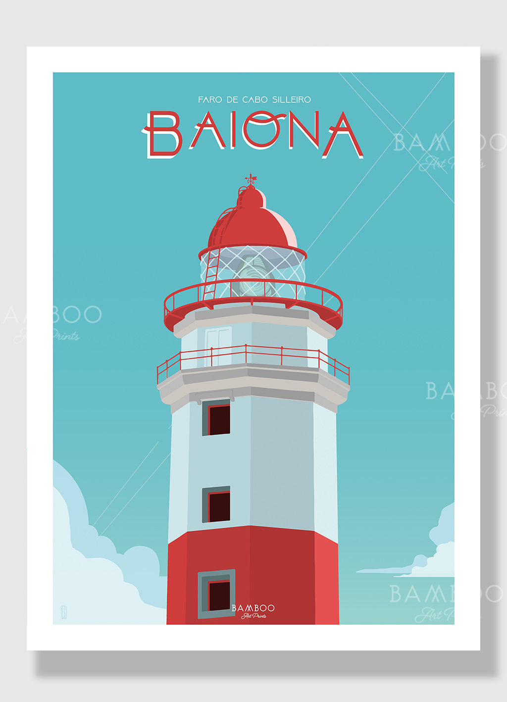 Mini Lámina Faro de Cabo Silleiro, Baiona