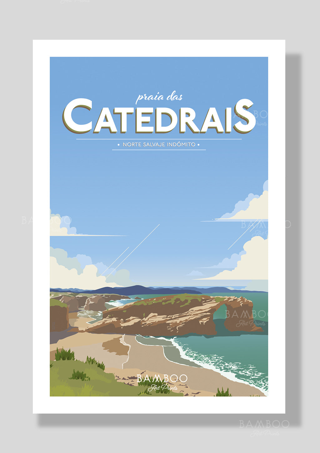 Postal Praia As Catedrais
